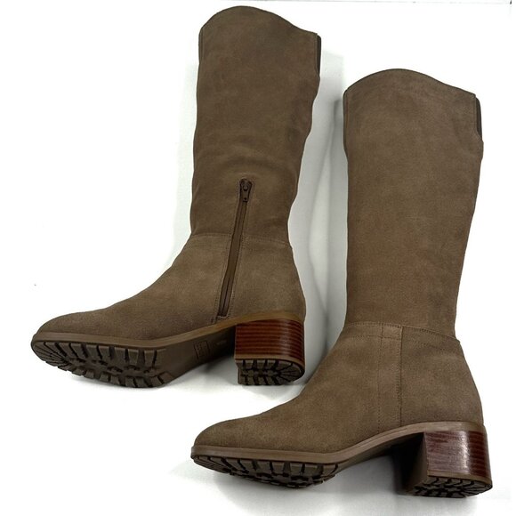 Blondo Tatiana Women's Knee High Boots Taupe Suede Size 10M Waterproof - Picture 7 of 14
